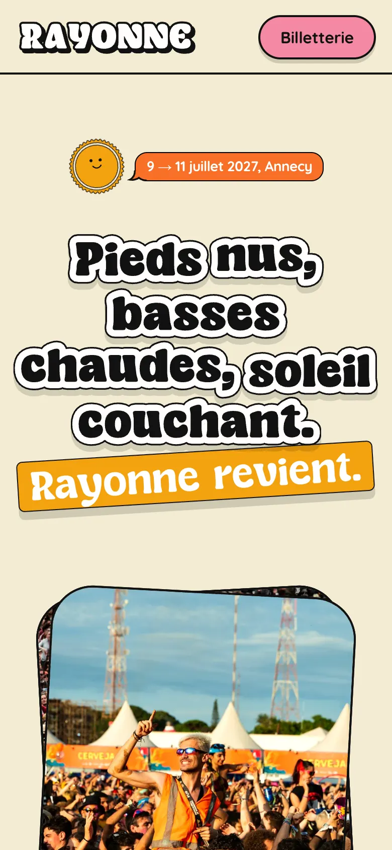 La démo Rayonne sur mobile