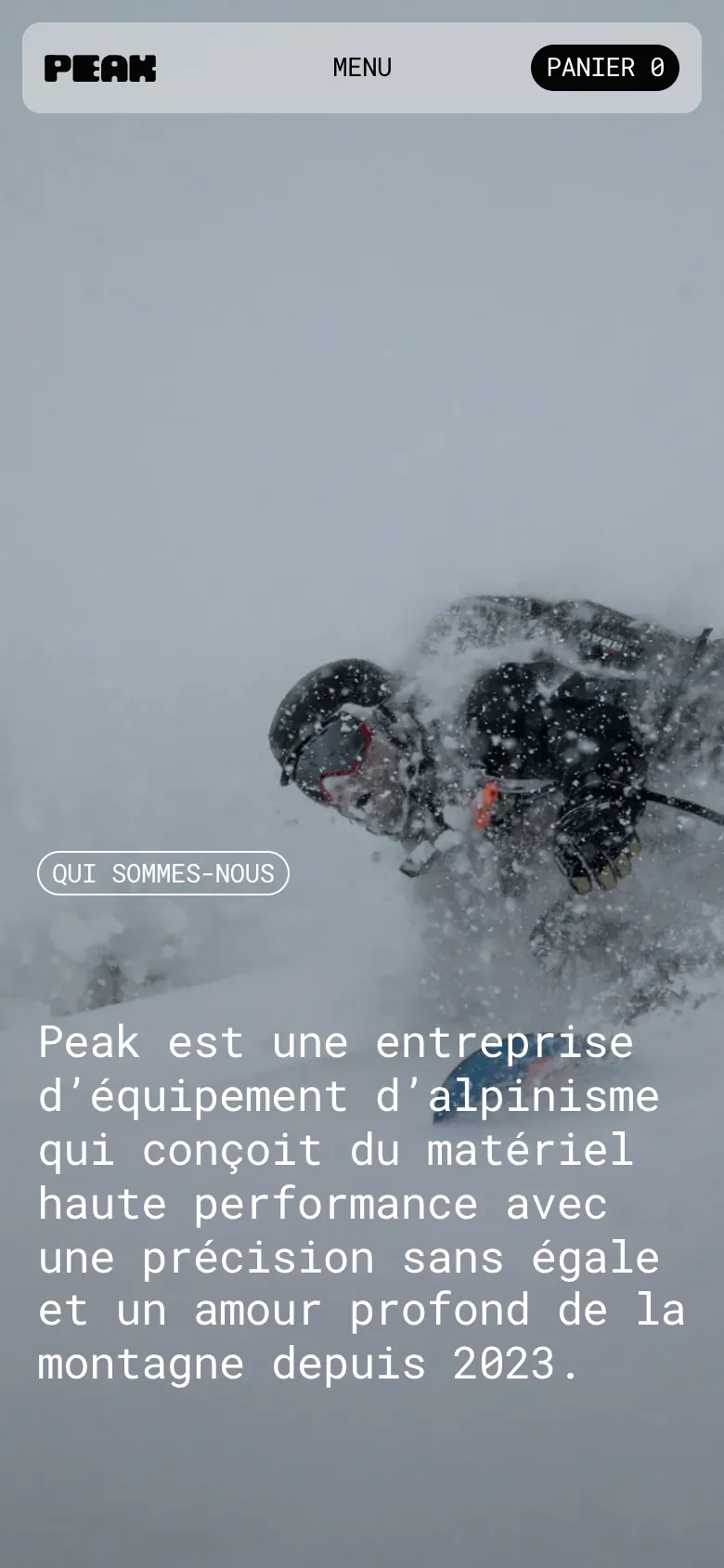 La démo Peak sur mobile